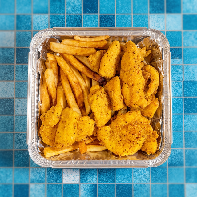 Catfish Nuggets/Gizzard Combo.